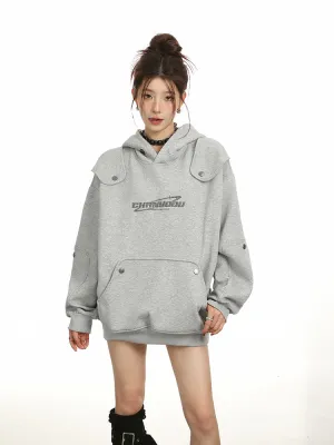 Deconstructed oversized hoodie