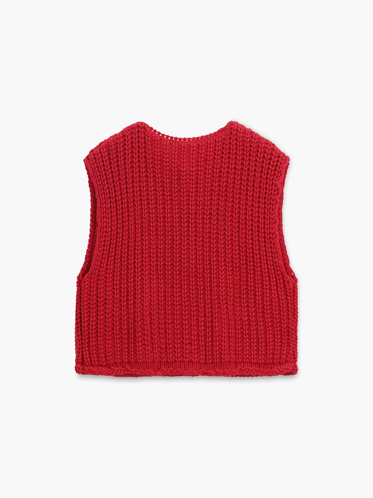 Delphine - Cozy Button-Down Knit Vest Casual Cotton-Blend