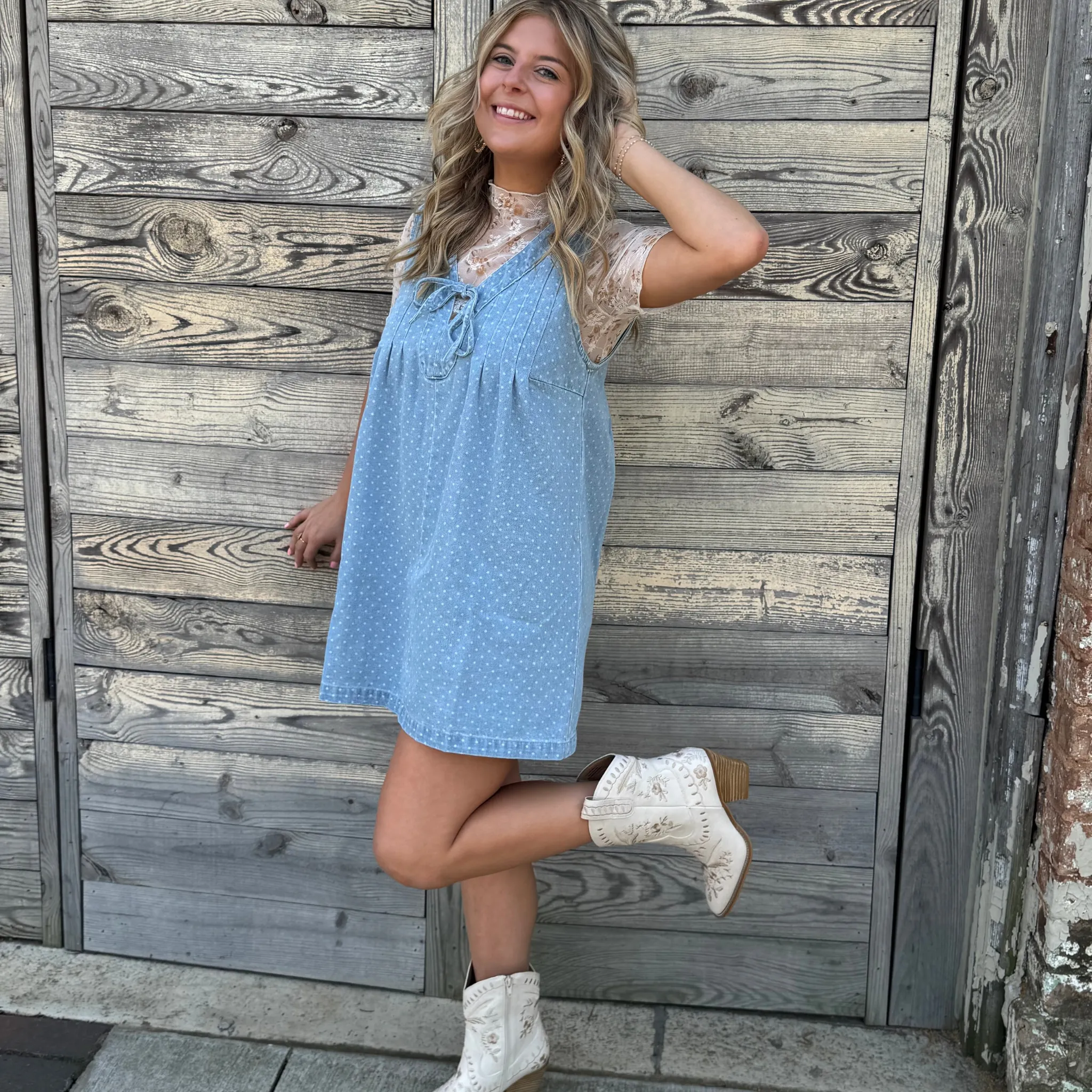 Denim And Diamonds Mini Dress