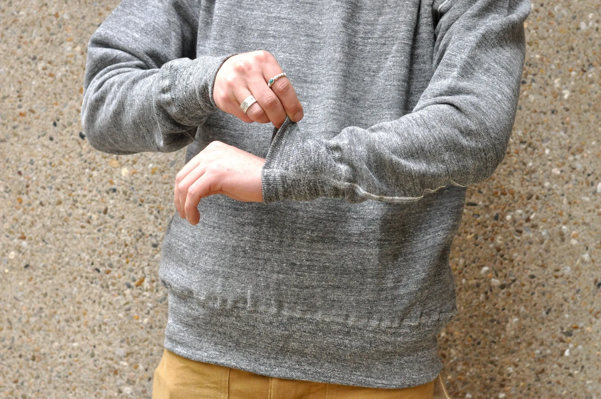 Denime X Warehouse Co Lot.260 10oz "Standard" Loopwheeled Sweatshirt (Grey)