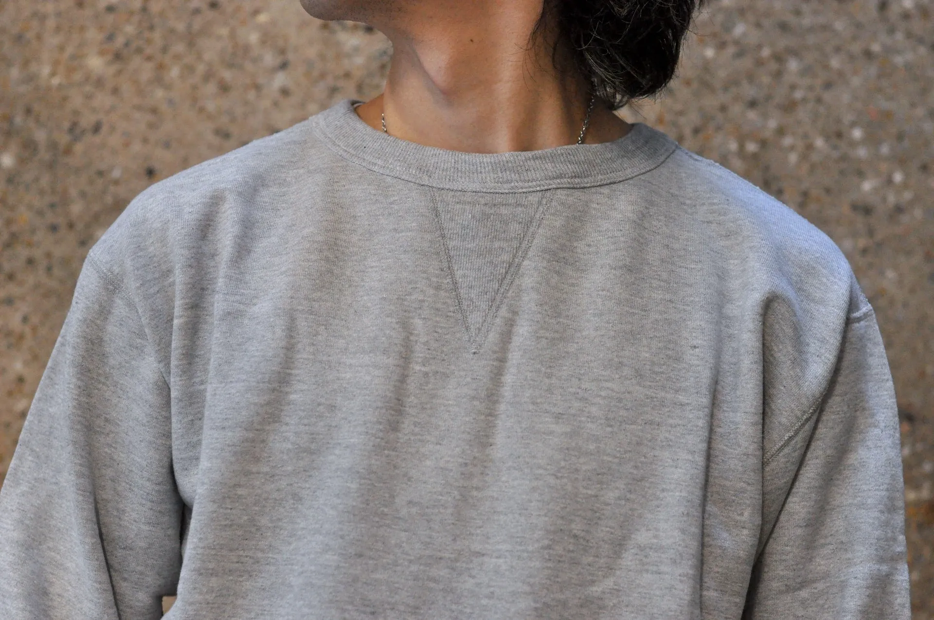 Denime X Warehouse Co. Lot.268 10oz "V-Inserted" Loopwheeled Sweatshirt (Heather Grey)