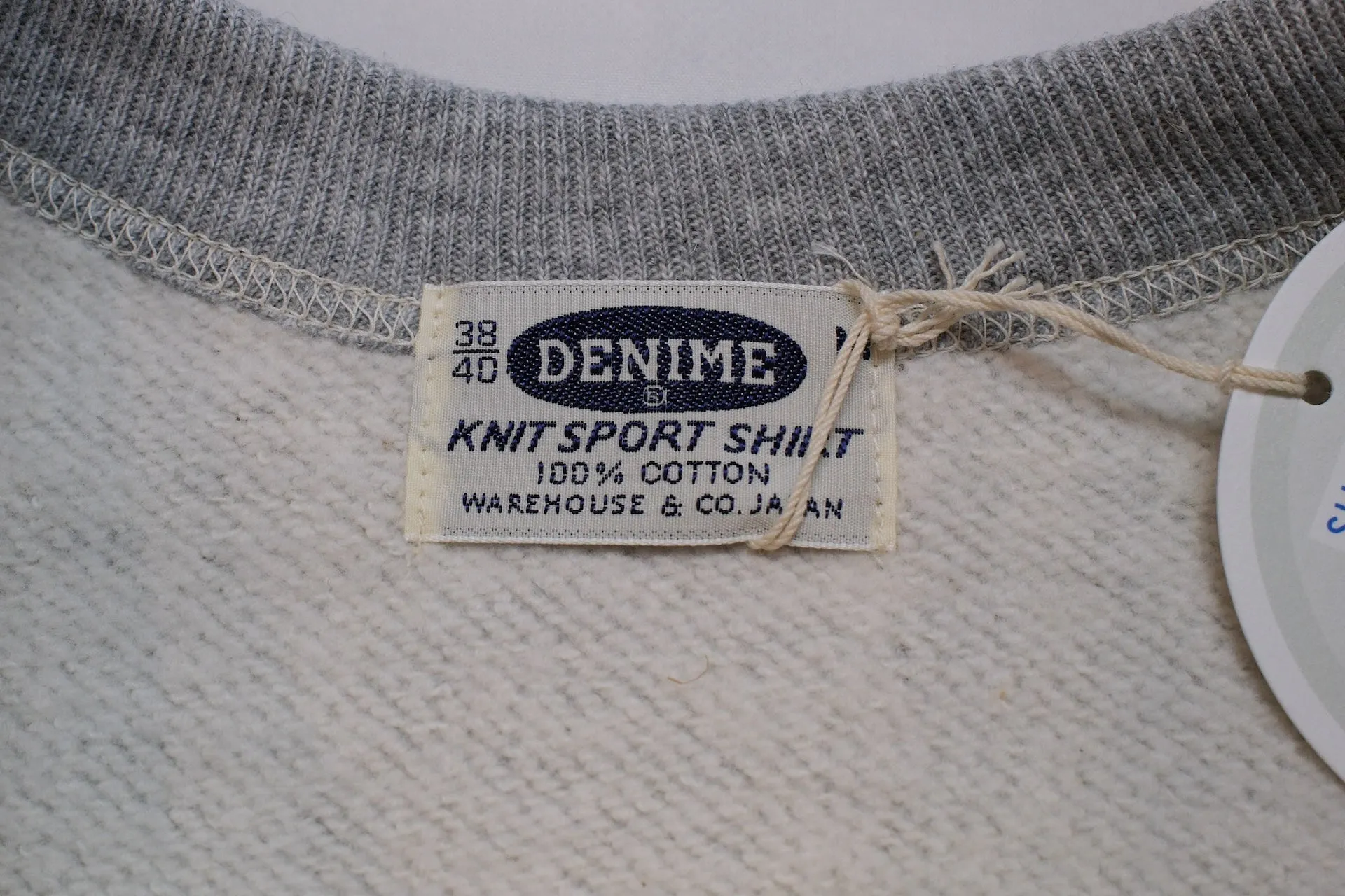 Denime X Warehouse Co. Lot.268 10oz "V-Inserted" Loopwheeled Sweatshirt (Heather Grey)