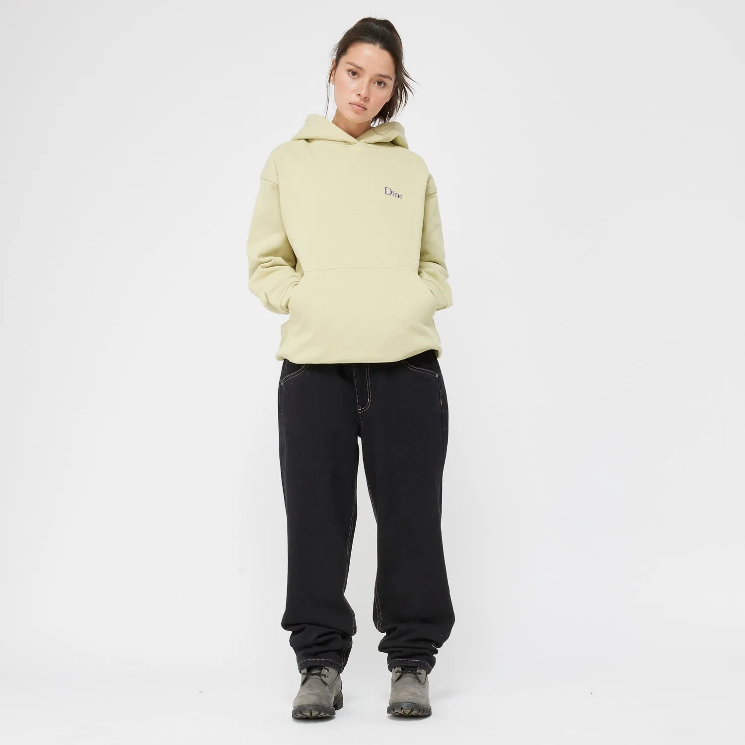 Dime Men Classic Small Logo Hoodie Light Moss