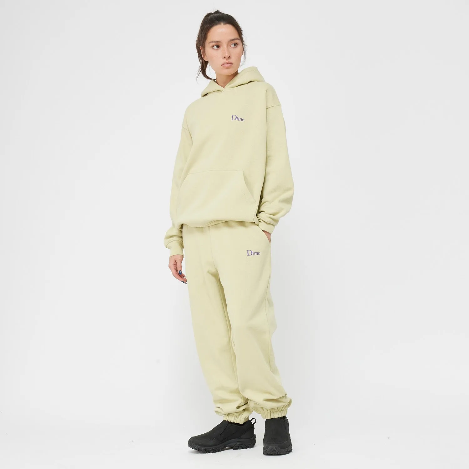 Dime Men Classic Small Logo Hoodie Light Moss