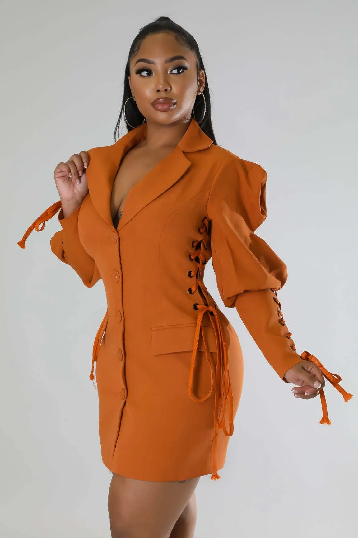 Double Breasted  Blazer Dress