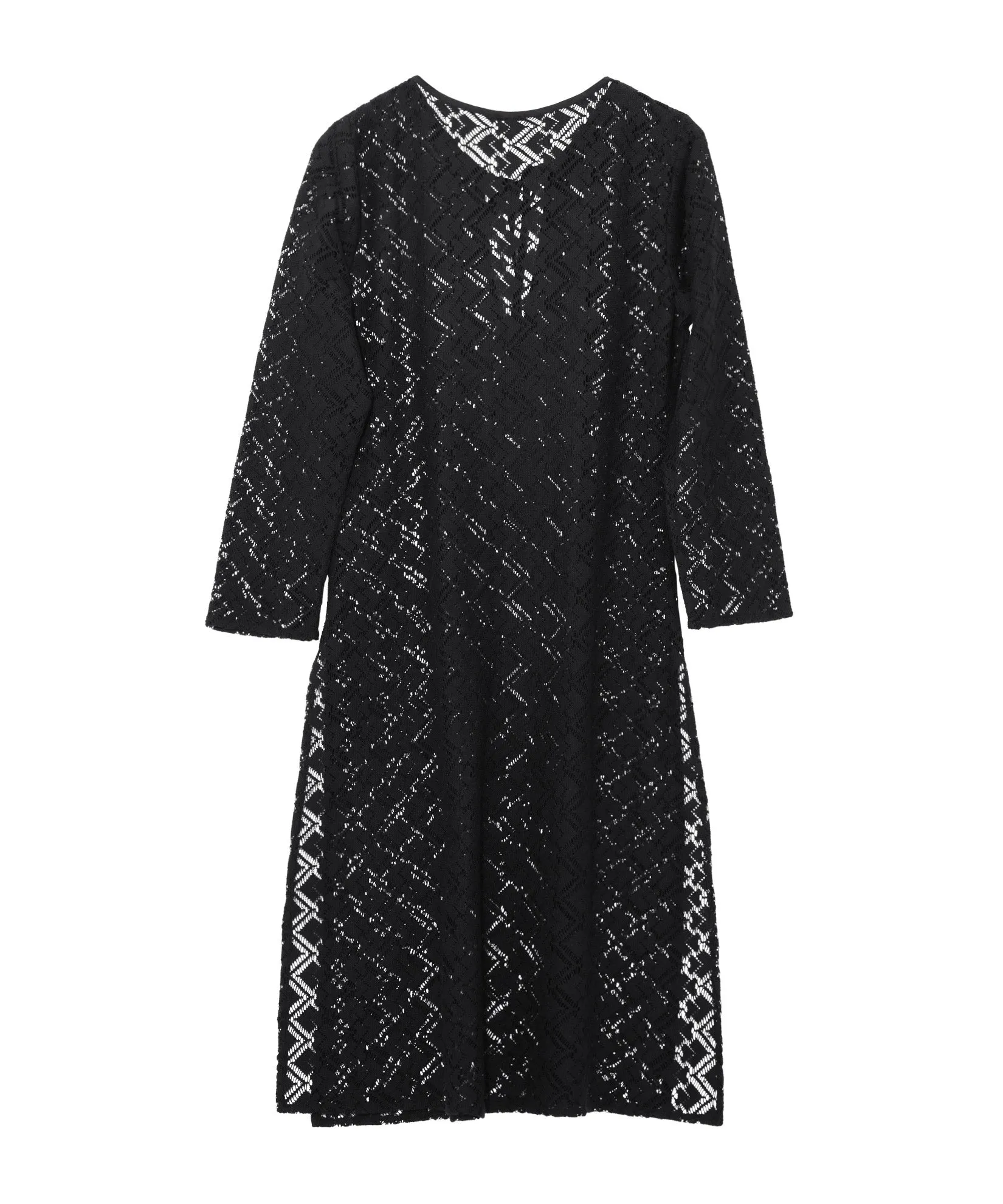 Echo Astrid Longline Lace Dress Black