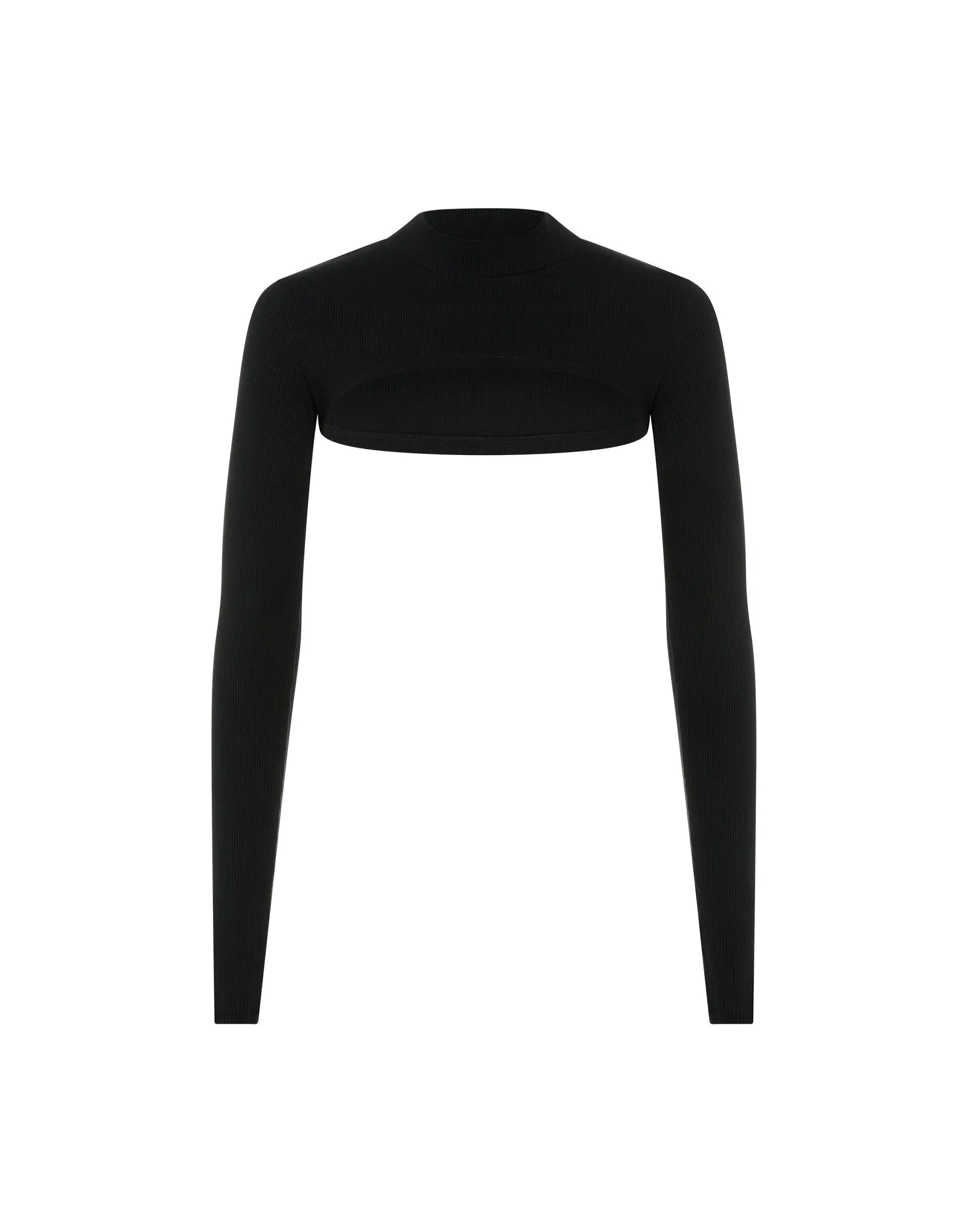 Echt Ribbed High Cut Long Sleeve - Black