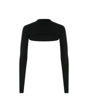 Echt Ribbed High Cut Long Sleeve - Black
