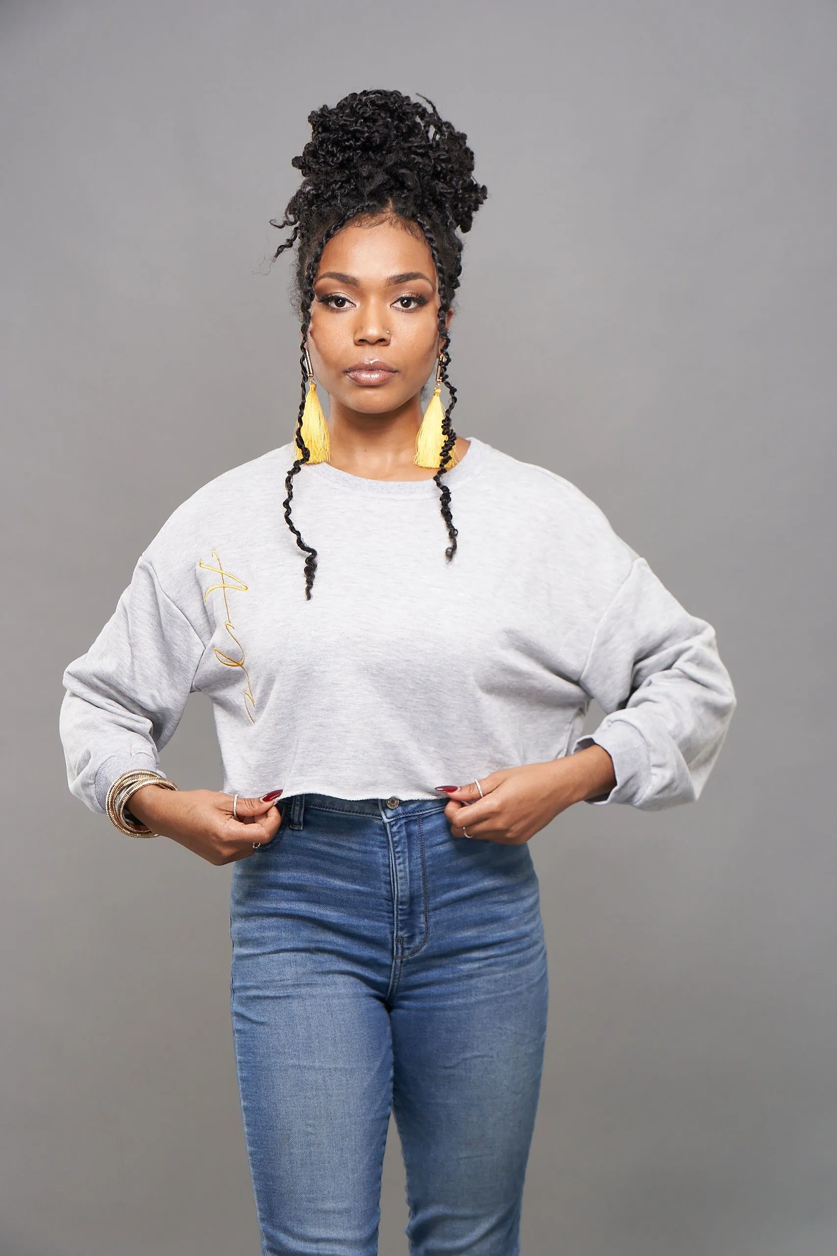 E'layla Crop Sweatshirt