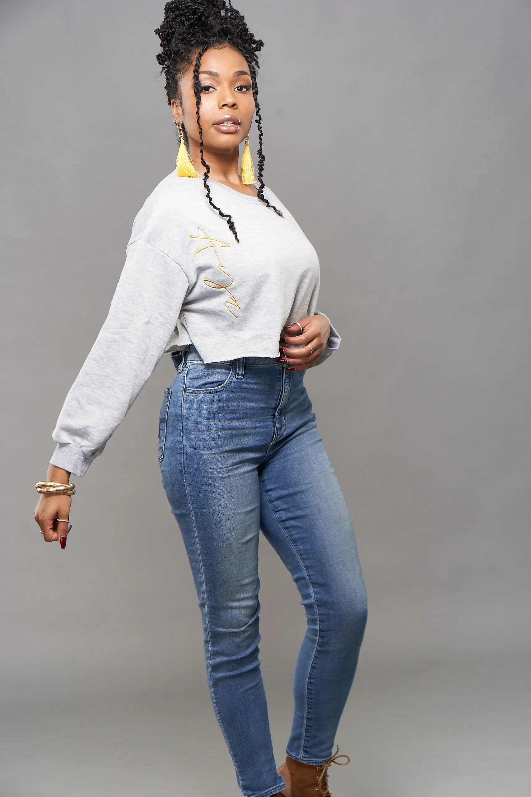 E'layla Crop Sweatshirt