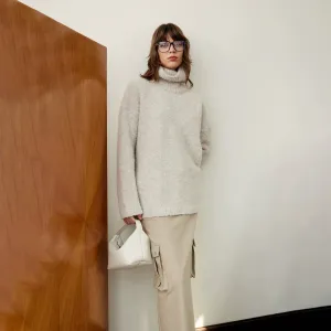Elegant Oversized Turtleneck Sweater