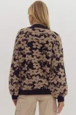 Elody- Floral Mock Neck Sweater Top