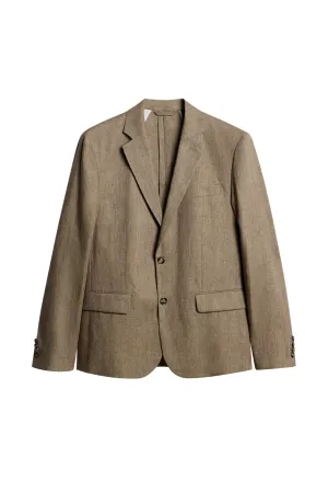 Elton U Super Linen Blazer / Sepia Tint