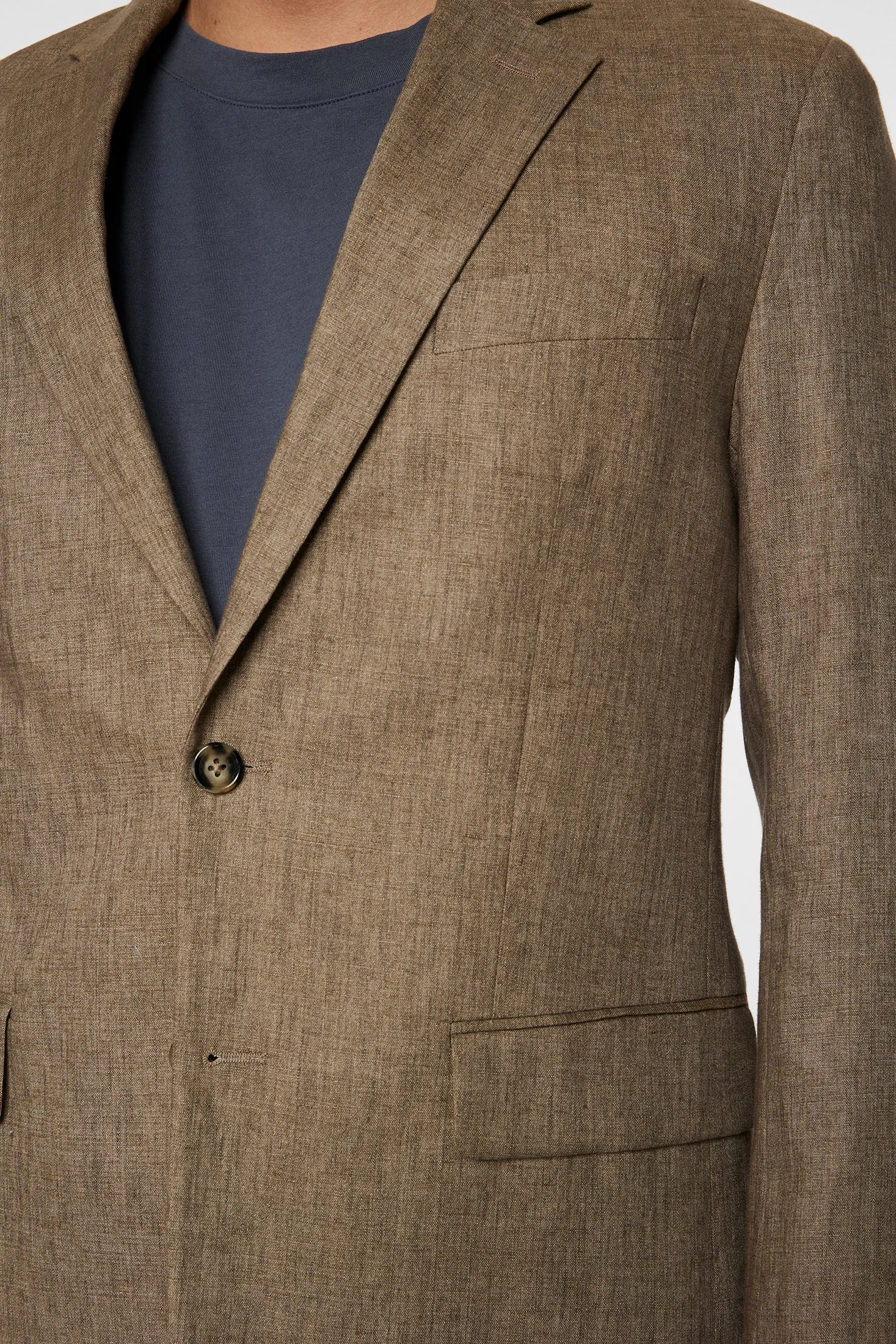 Elton U Super Linen Blazer / Sepia Tint