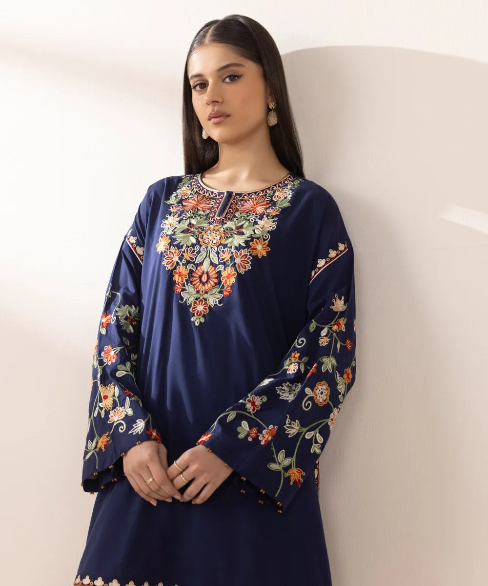 Embroidered Cotton Viscose Shirt