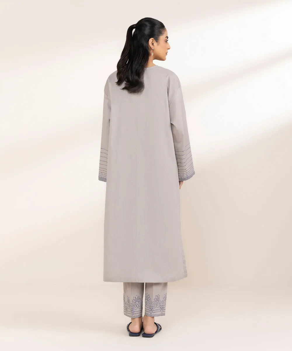 Embroidered Crosshatch Shirt
