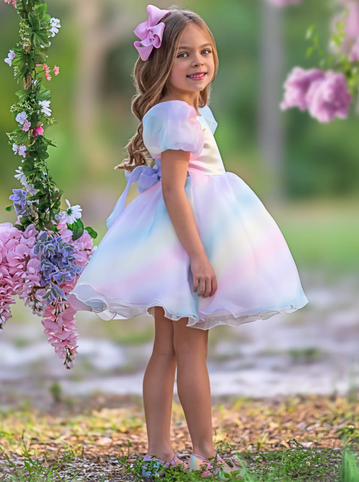 Fairy Dust Magic Pastel Puff Sleeve Dress