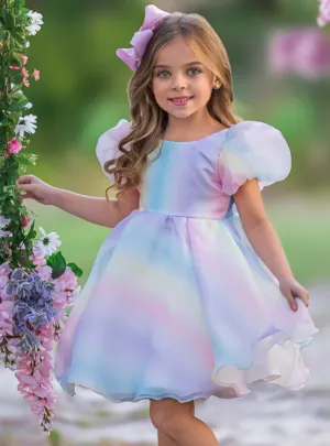 Fairy Dust Magic Pastel Puff Sleeve Dress