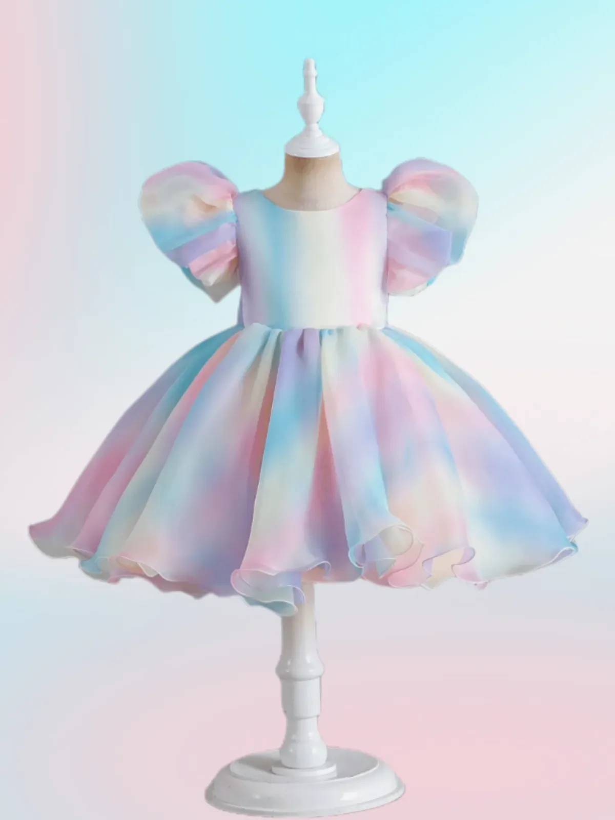 Fairy Dust Magic Pastel Puff Sleeve Dress