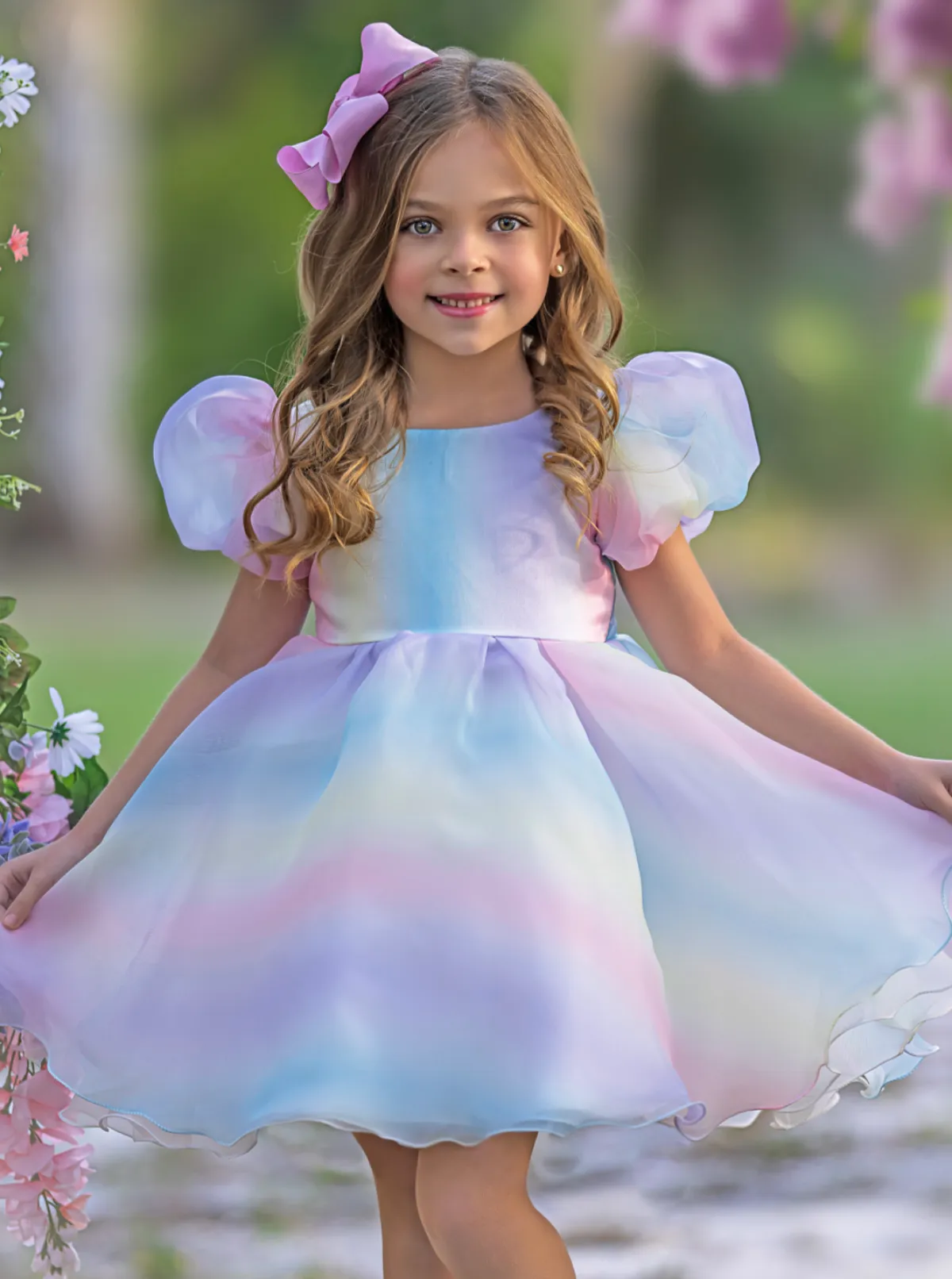 Fairy Dust Magic Pastel Puff Sleeve Dress