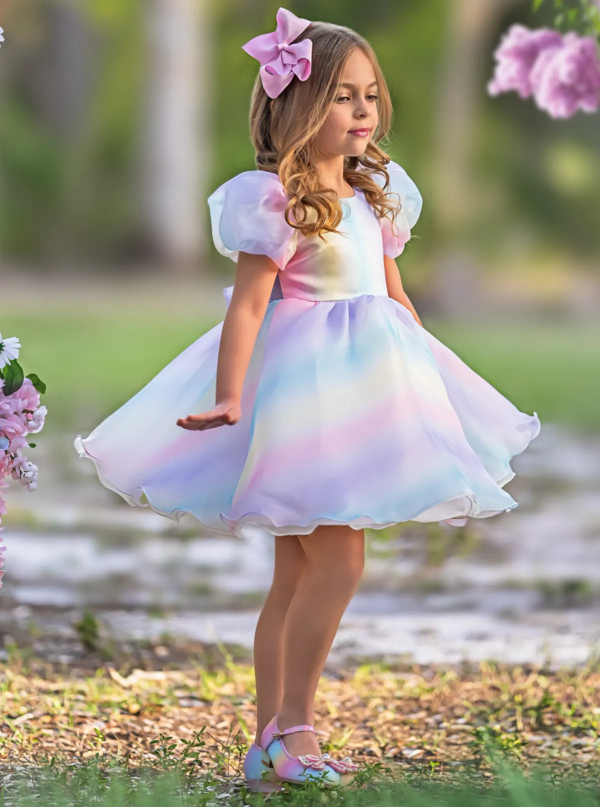 Fairy Dust Magic Pastel Puff Sleeve Dress