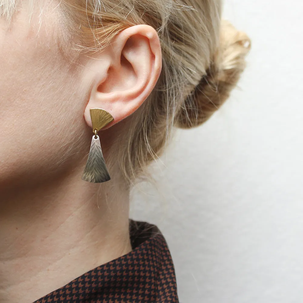 Fan with Teardrop Post Earring