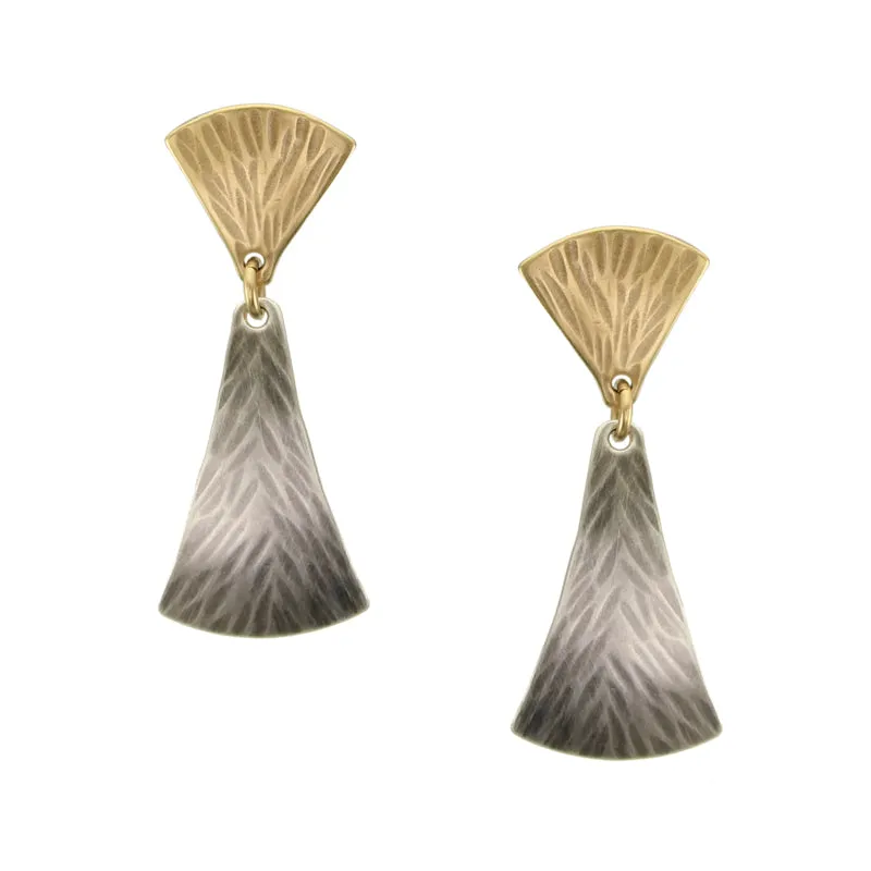 Fan with Teardrop Post Earring