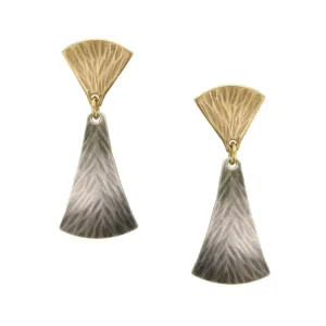 Fan with Teardrop Post Earring