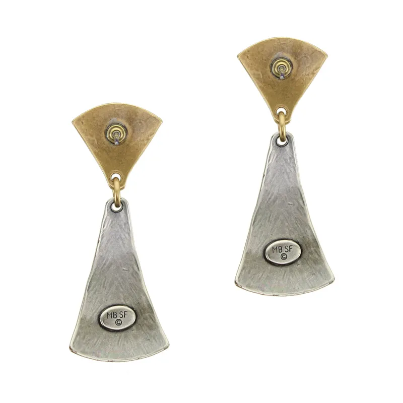 Fan with Teardrop Post Earring