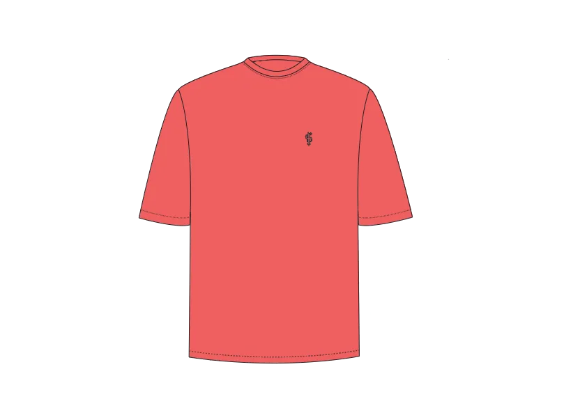 Father Sons Classic Coral Oversized Crew T Shirt - FSH863