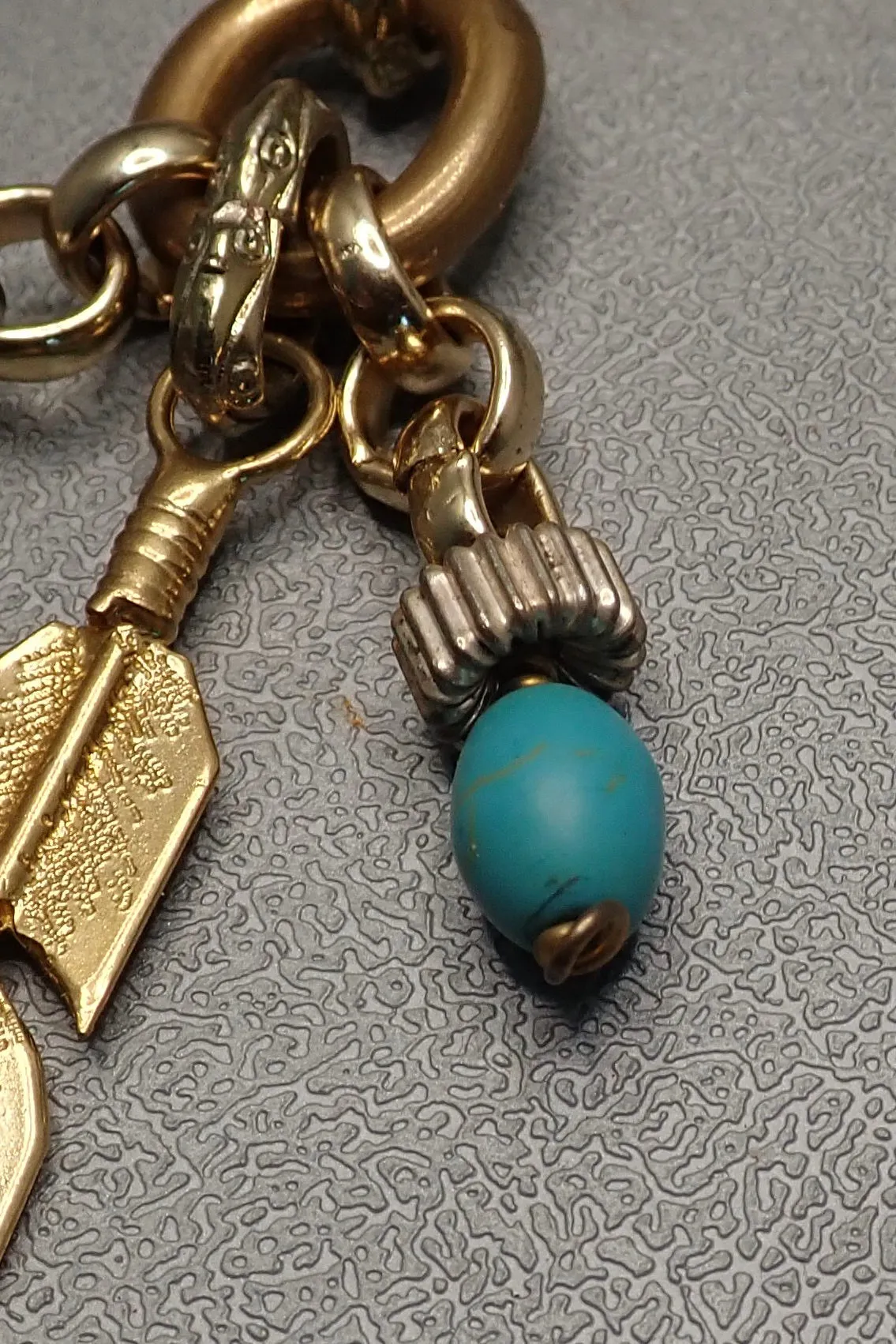FEATHER & TURQUOISE PENDANT