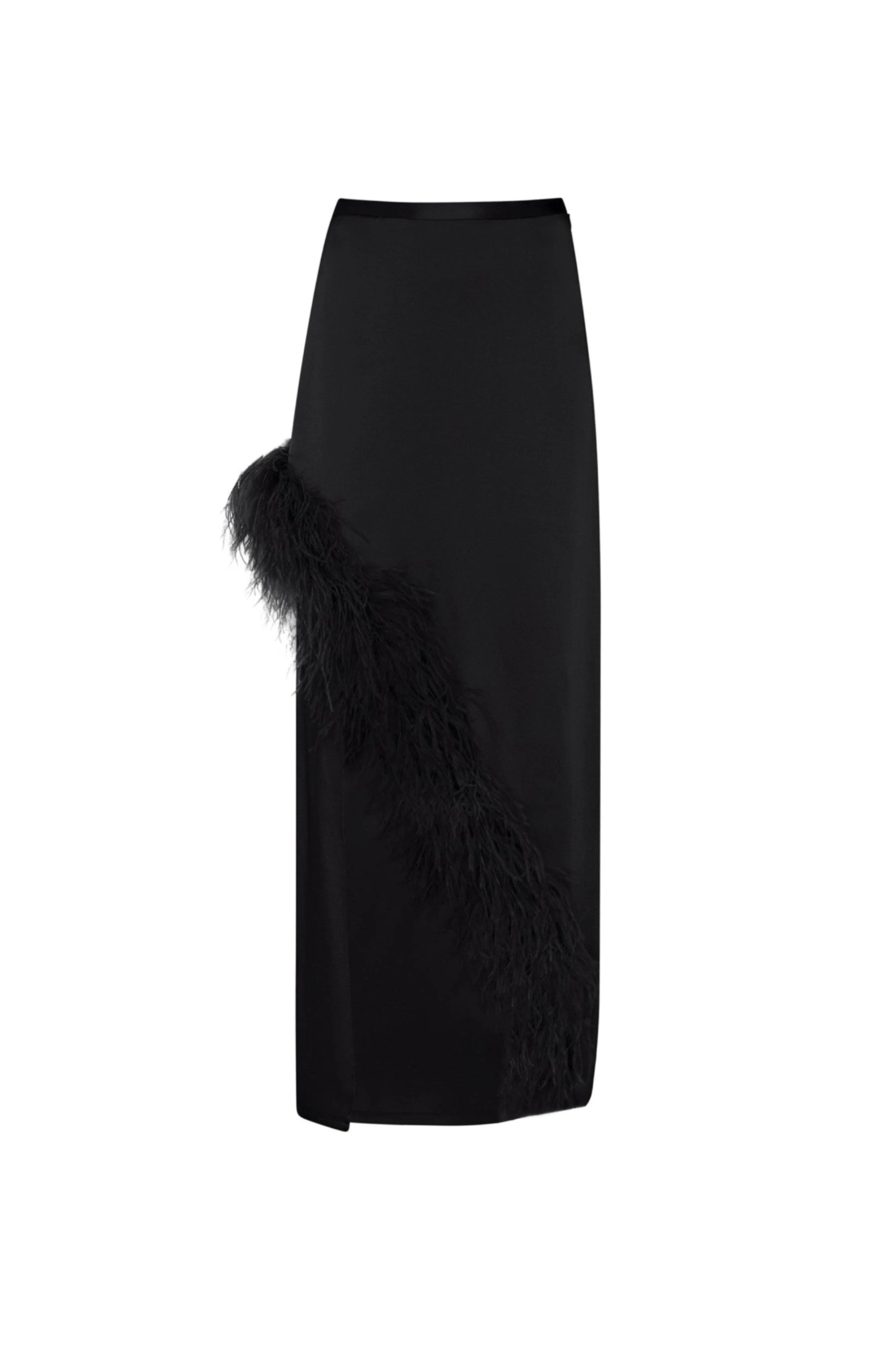 Feather Asymmetrical Skirt