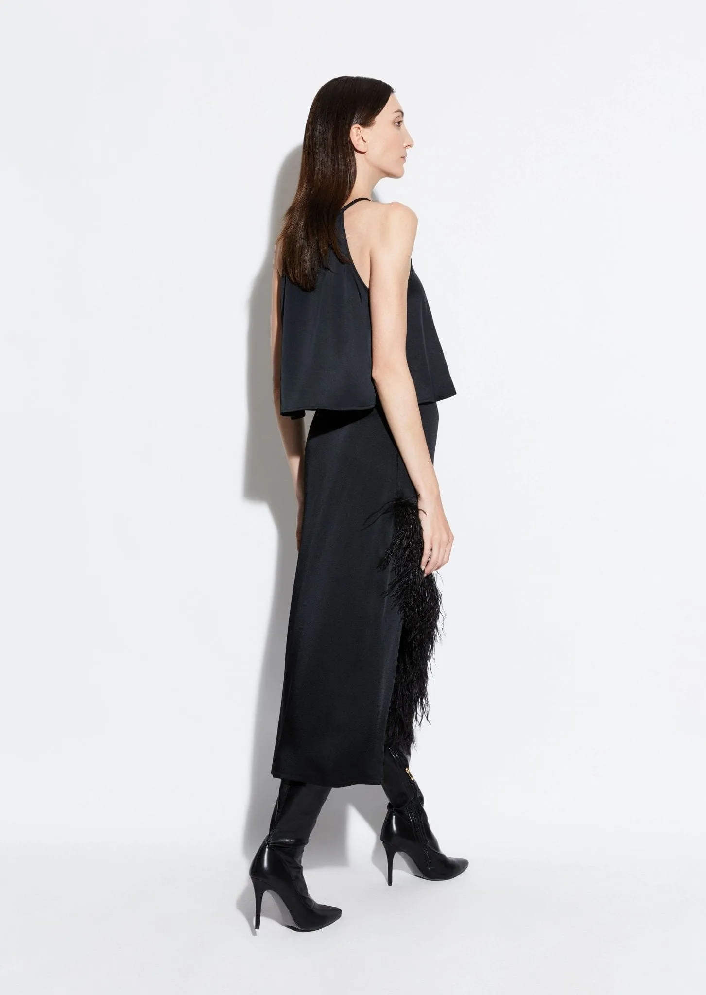 Feather Asymmetrical Skirt