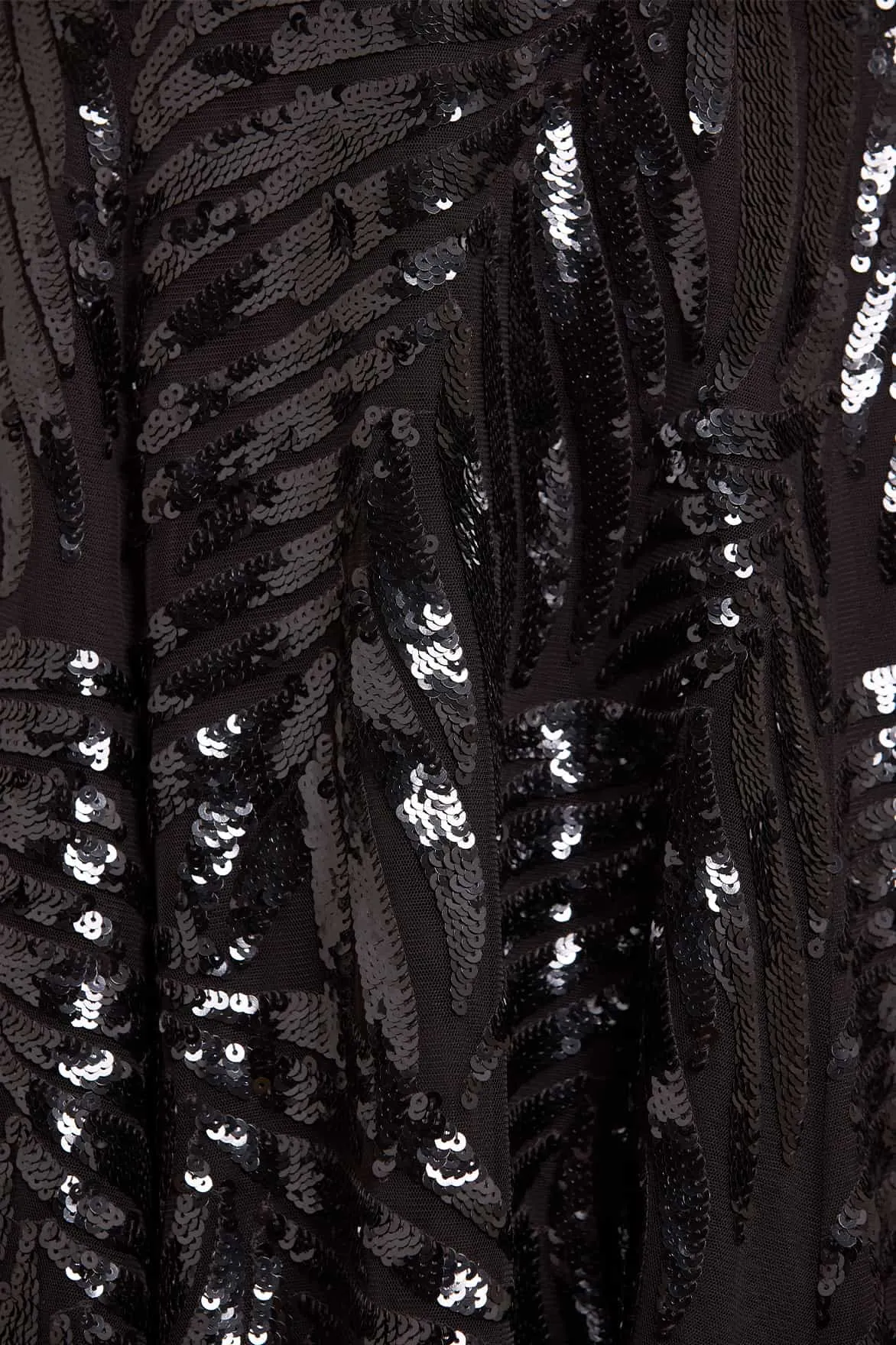 Feather Sequin One-Shoulder Ankle Gown