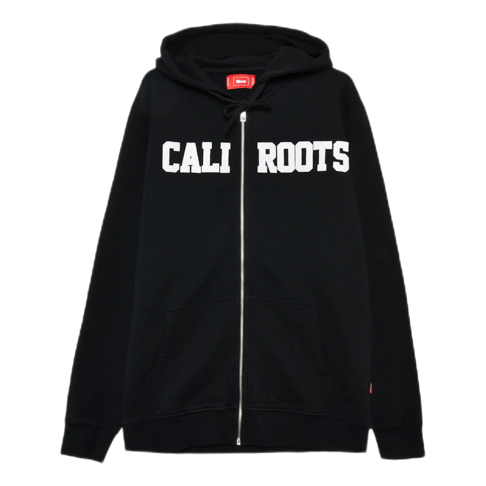 Felt Logo Zip Hoodie Black