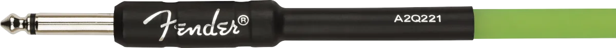 Fender Professional Glow in the Dark Cable, Green, 10'
