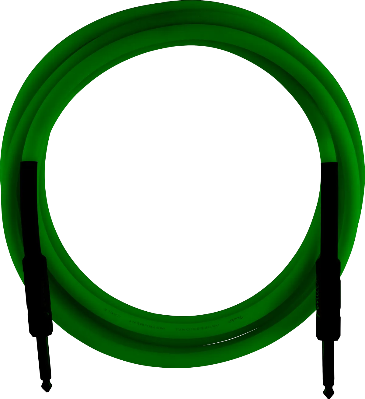 Fender Professional Glow in the Dark Cable, Green, 10'