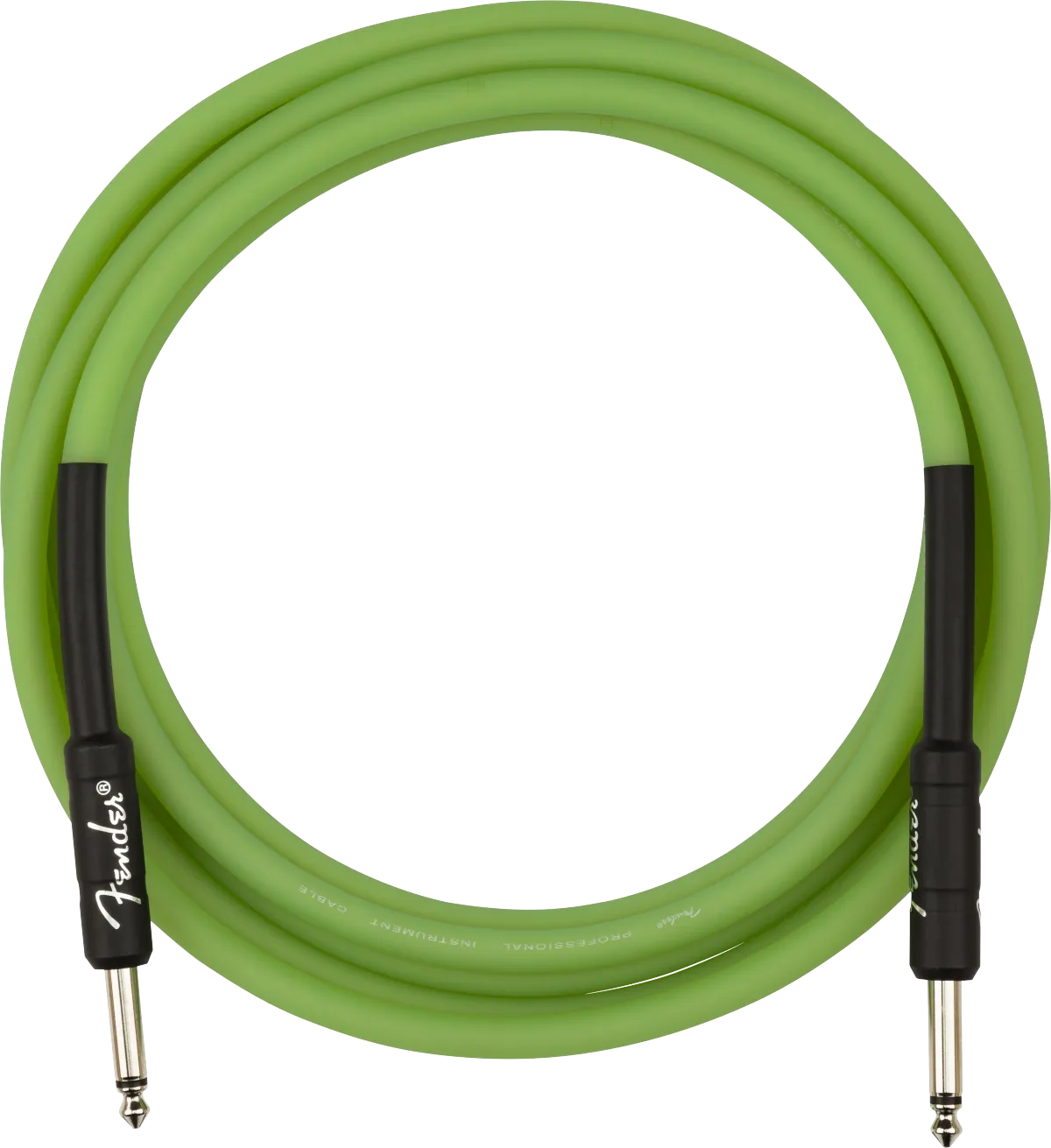 Fender Professional Glow in the Dark Cable, Green, 10'