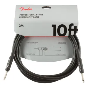 Fender Professional Series Instrument Cable, Straight/Straight, 10', Black