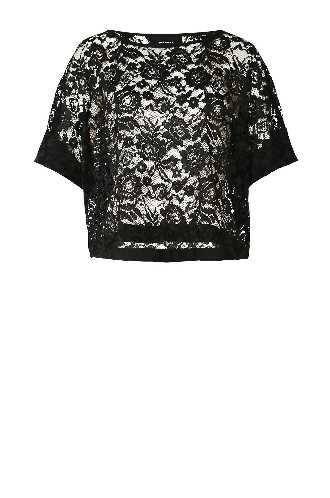 followed crop / black lace