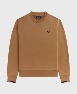Fred Perry M7535 Crewneck Sweatshirt 363 Warm Stone