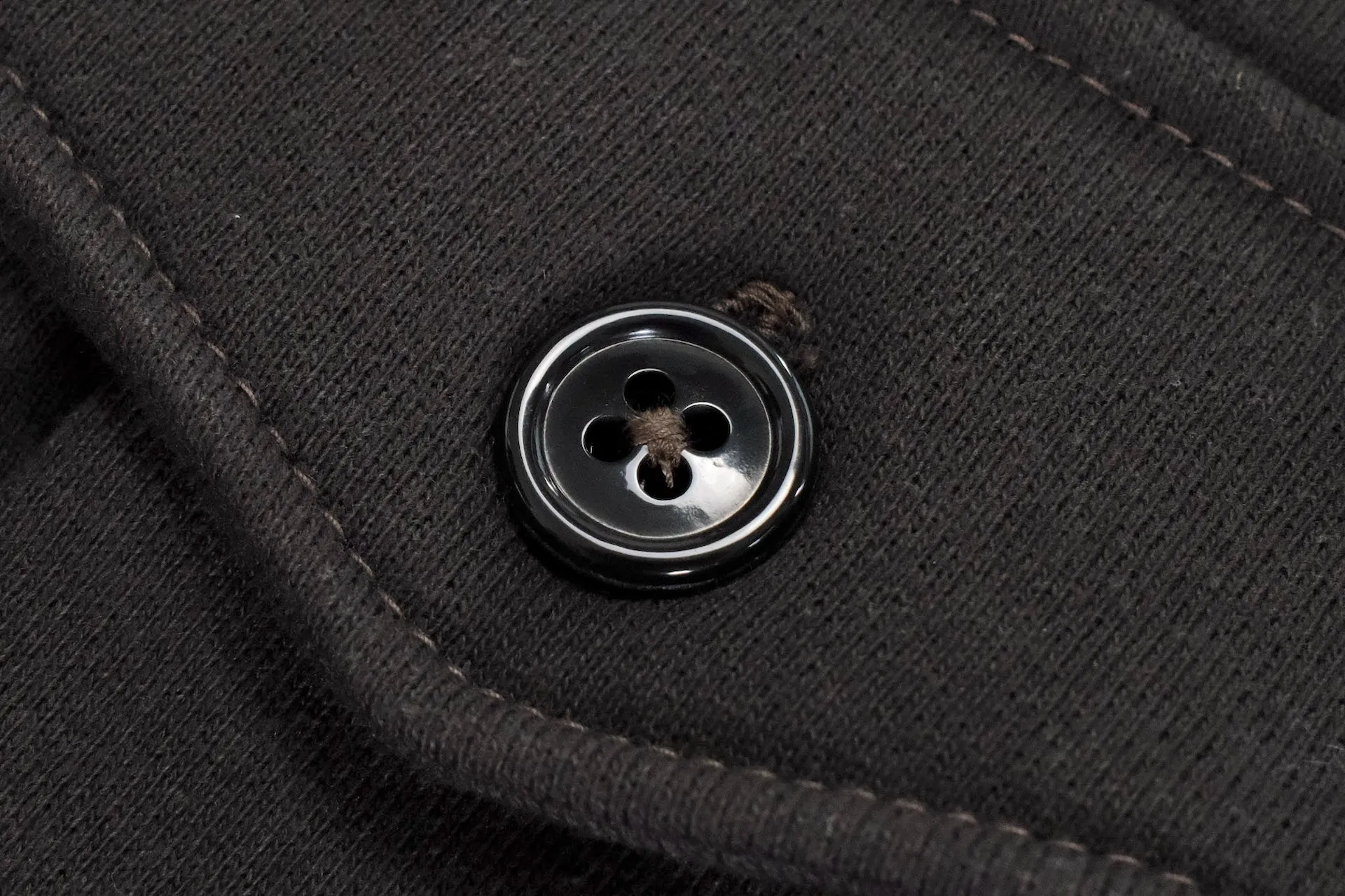 Freewheelers 11oz Set-In Sleeve Loopwheeled "Pocket Sweatshirt" (Soot Black X Charcoal Black)