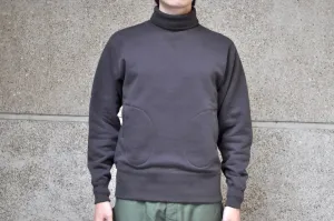 Freewheelers 12oz "Turtle Neck" Loopwheeled Sweatshirt (Jet Black)