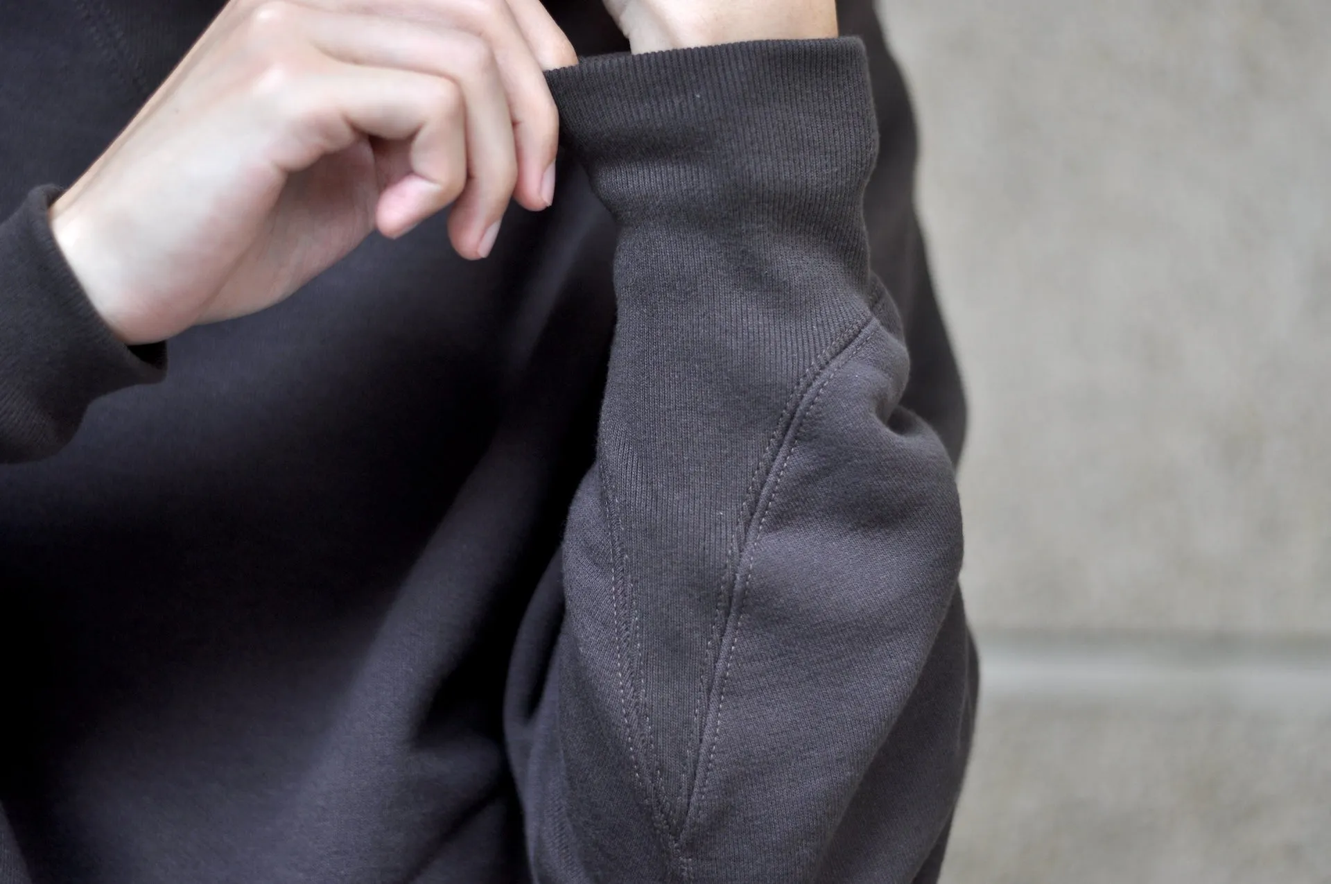 Freewheelers 12oz "Turtle Neck" Loopwheeled Sweatshirt (Jet Black)