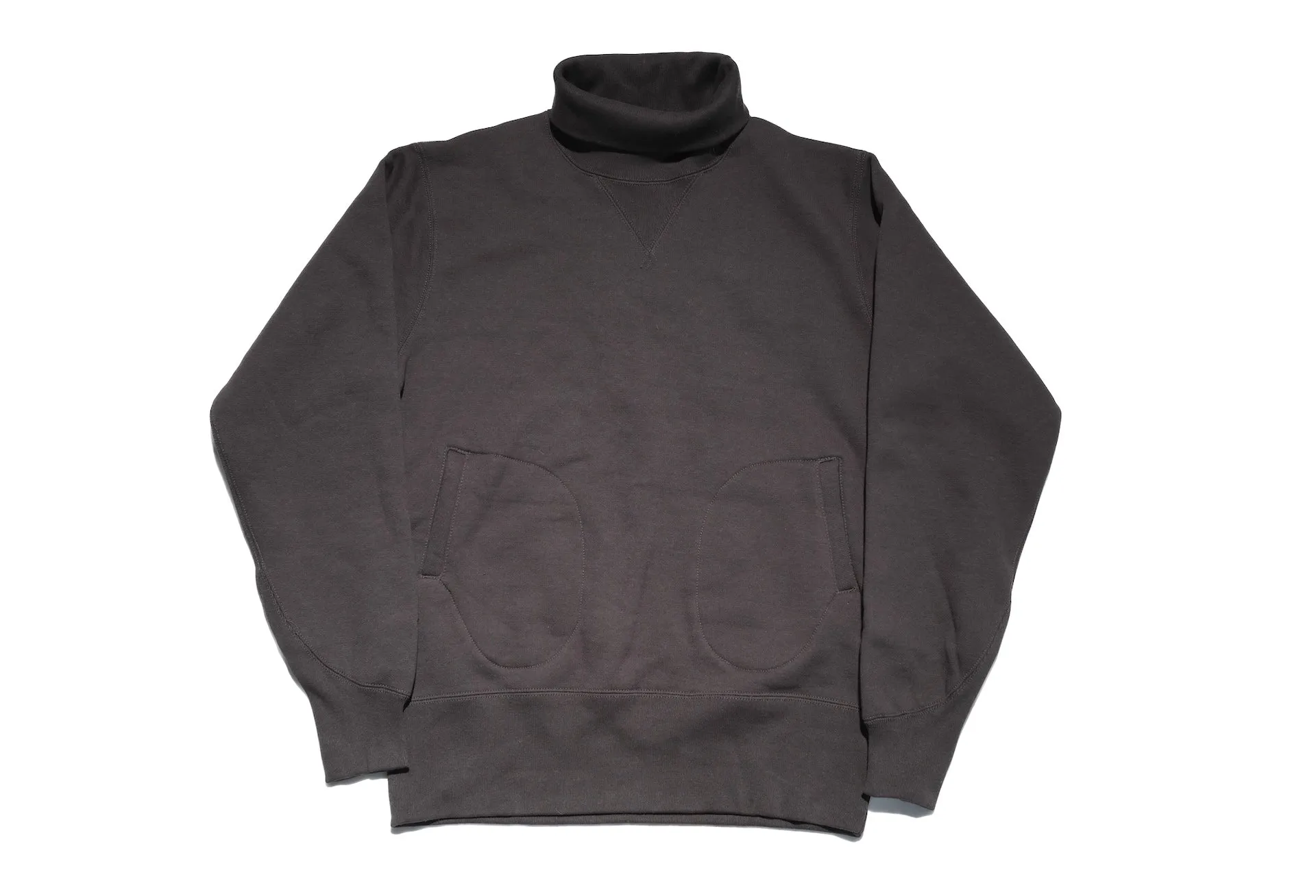 Freewheelers 12oz "Turtle Neck" Loopwheeled Sweatshirt (Jet Black)