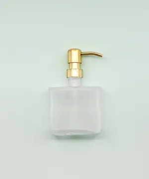 Frosted Boxy Brass Dispenser