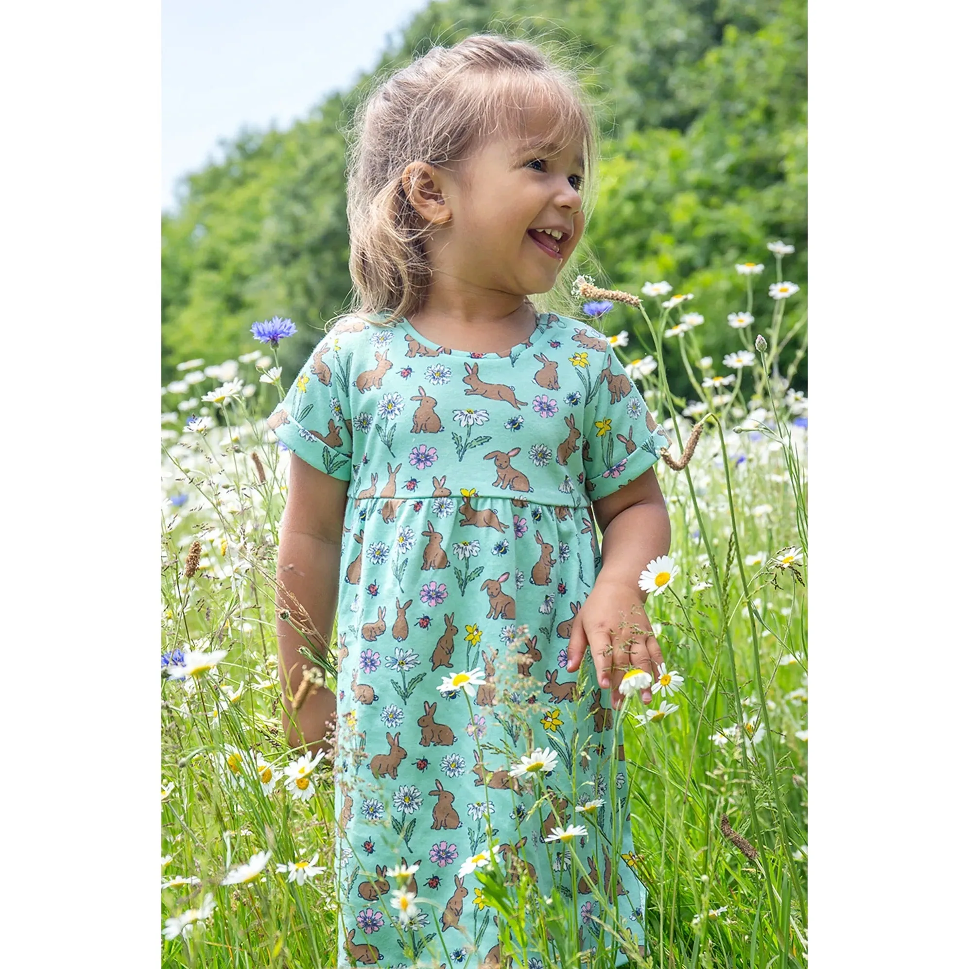 Frugi Taille Dress Om9ge Rabbits