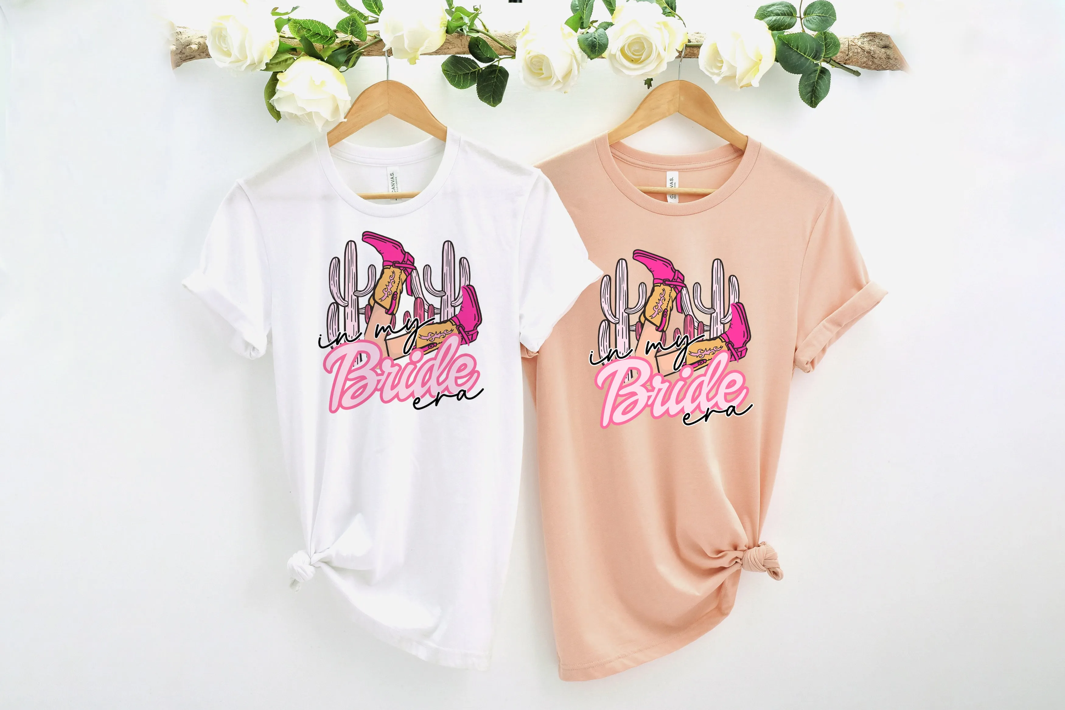 Funky Cowgirl Hen Party TShirt - Cute Oversized In My Bridesmaid Era Hen Party Tops
