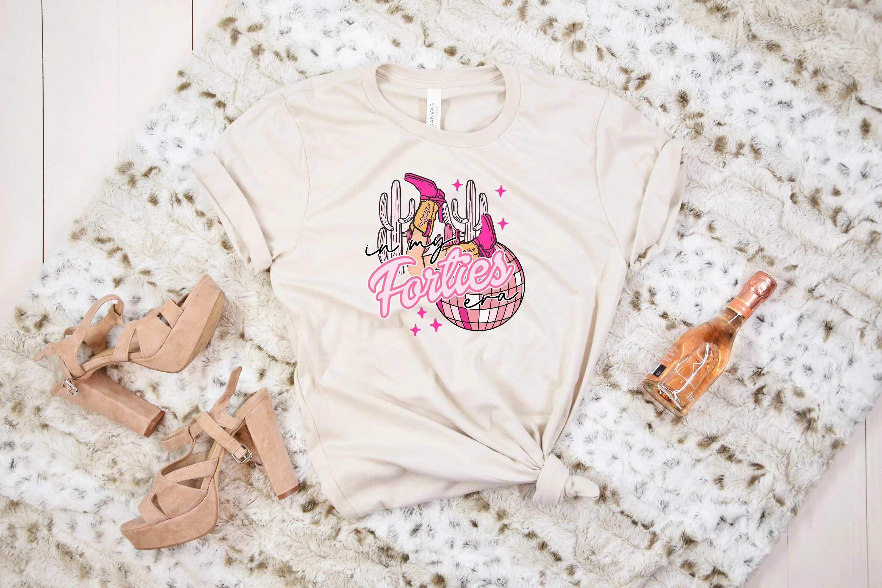 Funky Cowgirl Hen Party TShirt - Cute Oversized In My Bridesmaid Era Hen Party Tops