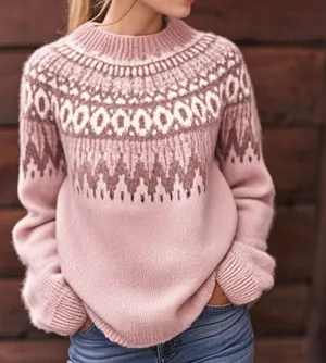 Gerda | Pink Jumper with Print
